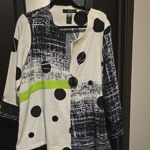 Ali Miles Black and White Patterned Jacket